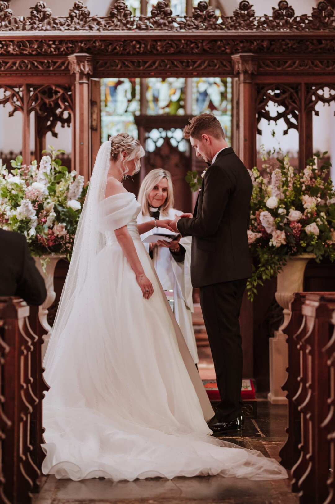 Church wedding next to Tythe