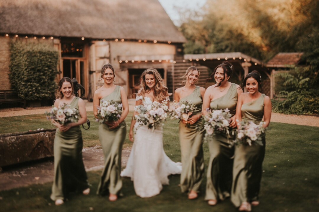 Green bridesmaids dresses for summer wedding