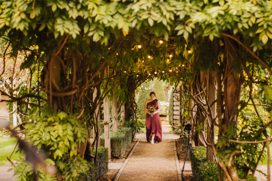 Autumn wedding aisle