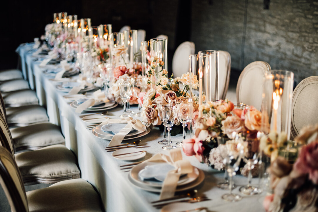Luxury wedding breakfast