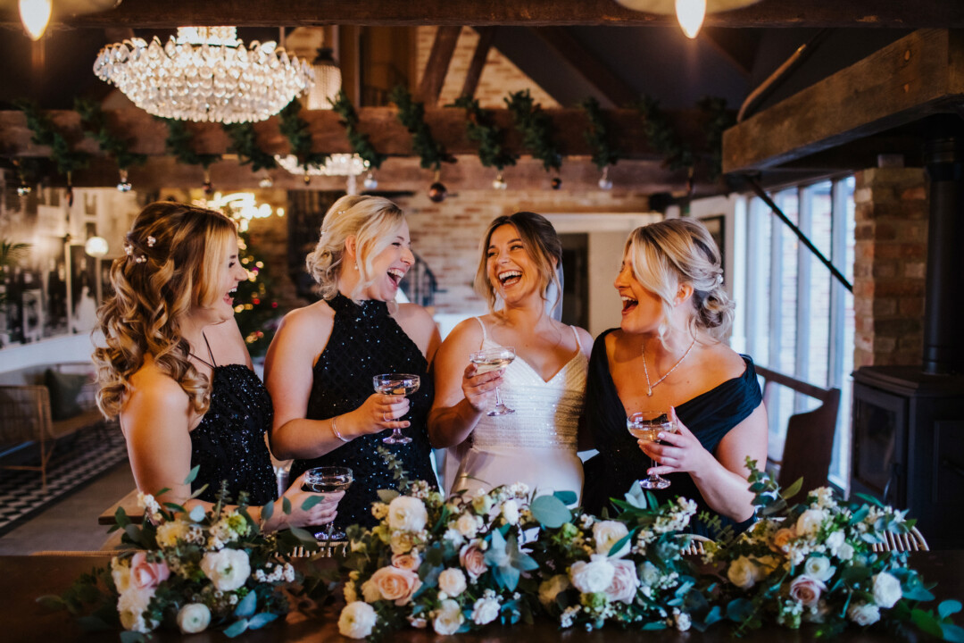 Bridesmaids in The Farmhouse kitchen