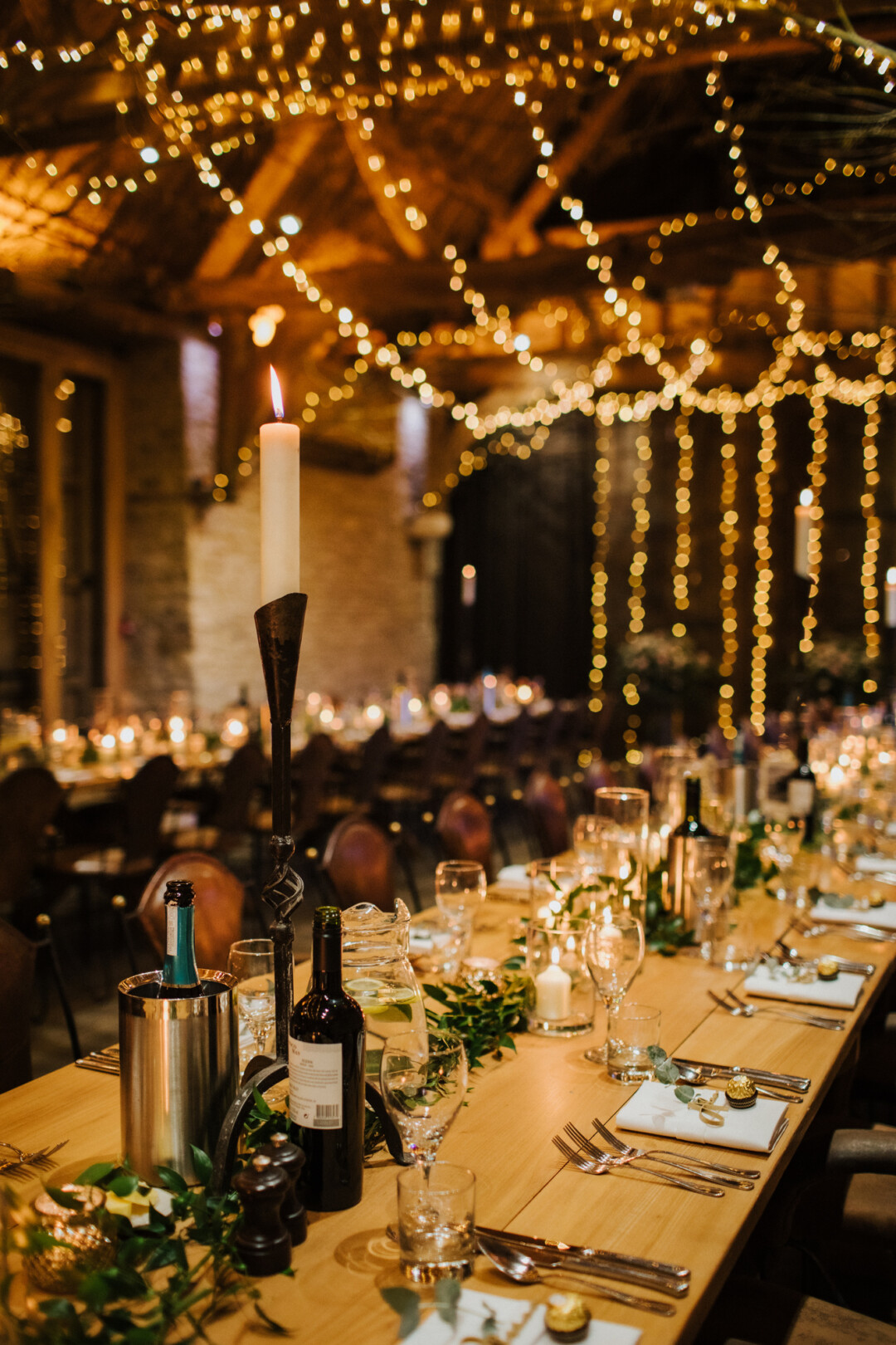 Magical winter wedding breakfast