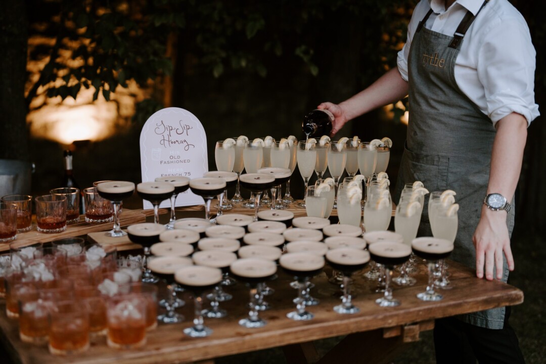Cocktails in the gardens
