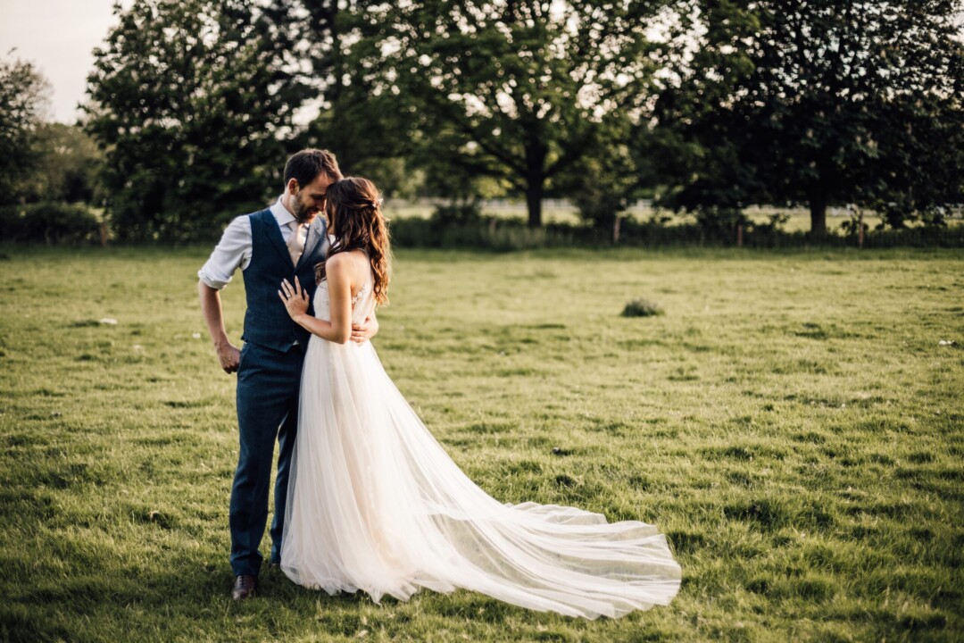 Spring wedding in the fields
