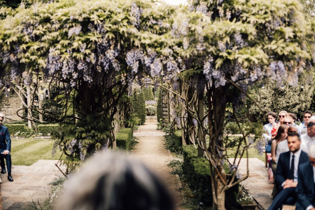 Wisteria wedding aisle