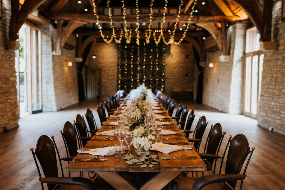 Small wedding breakfast for Summer wedding