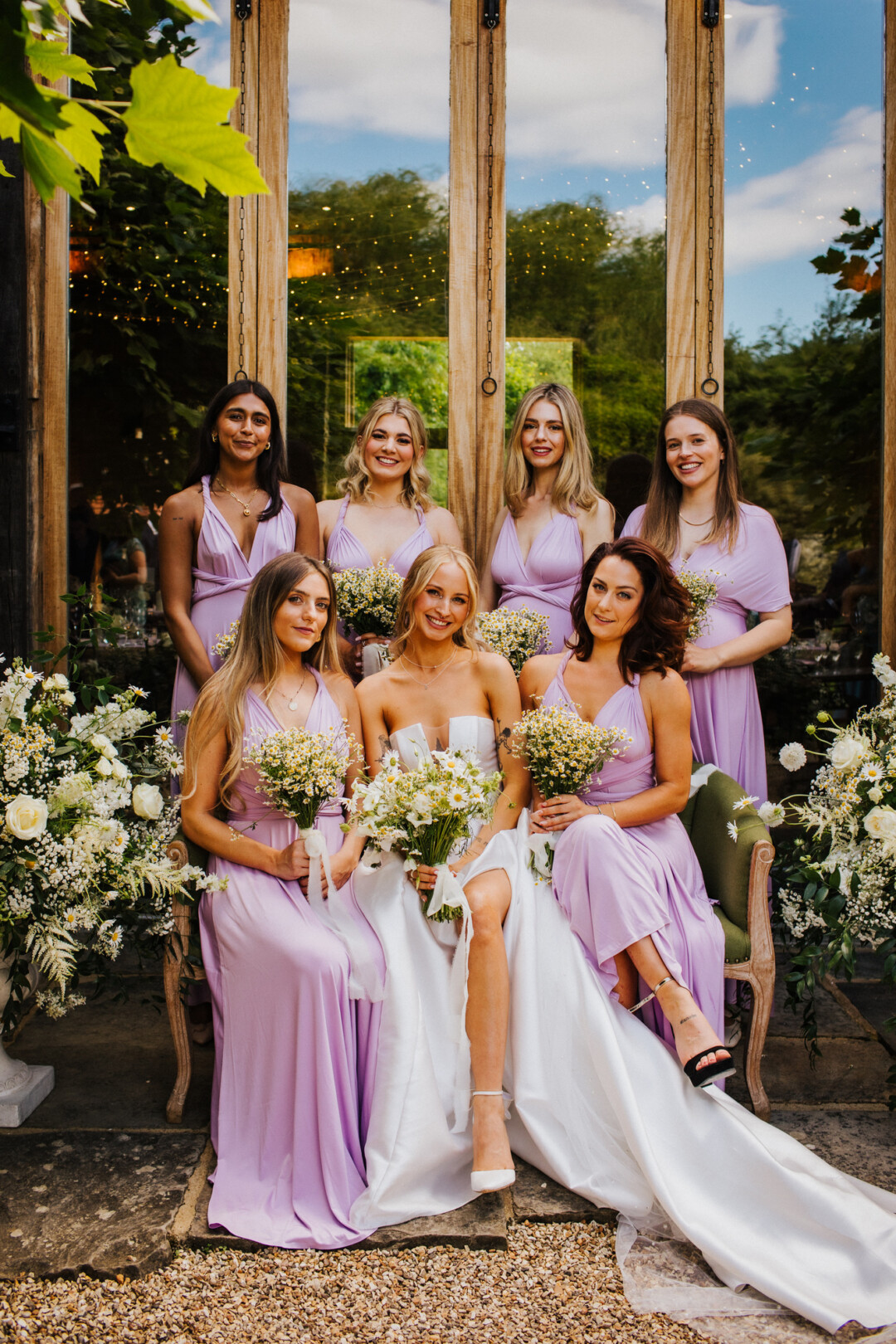 Pink bridesmaids